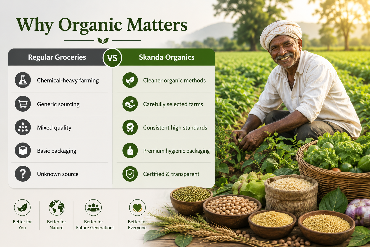 Why organic — the Skanda Organics difference